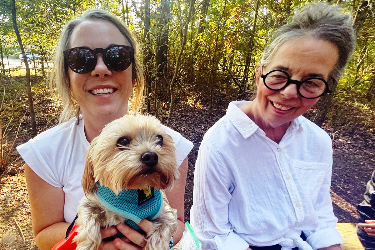 Rev. Lisa blesses Bonnie the Chihuahua